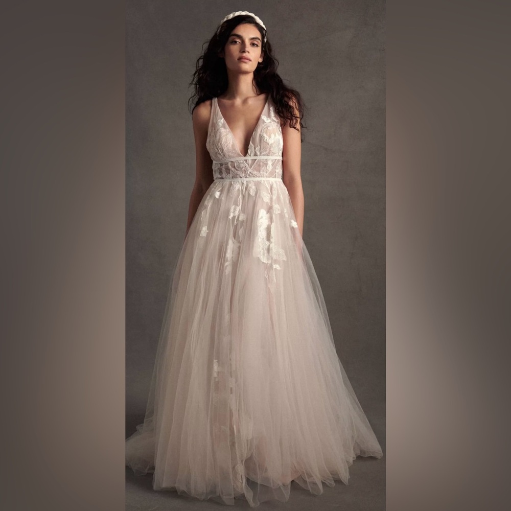Watters Cream Lace Wedding Dress
